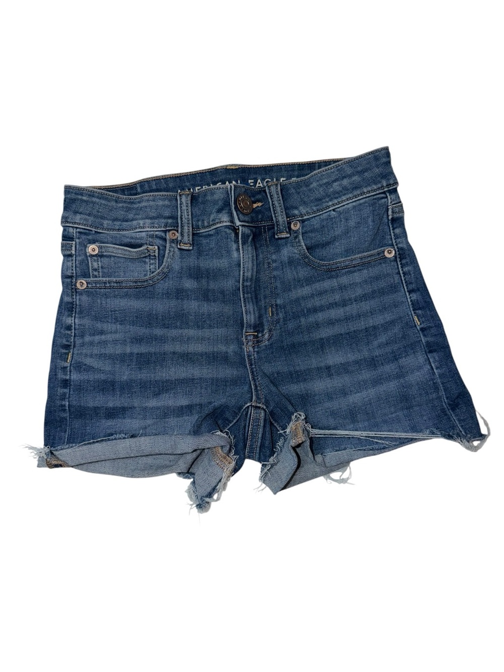 American Eagle Outfitters Blue Distressed Denim Cutoff Shorts